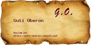 Guti Oberon névjegykártya